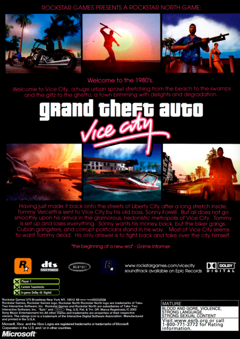 Grand Theft Auto : Vice City - Dos