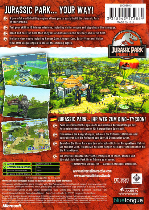 Jurassic Park : Operation Genesis - Dos