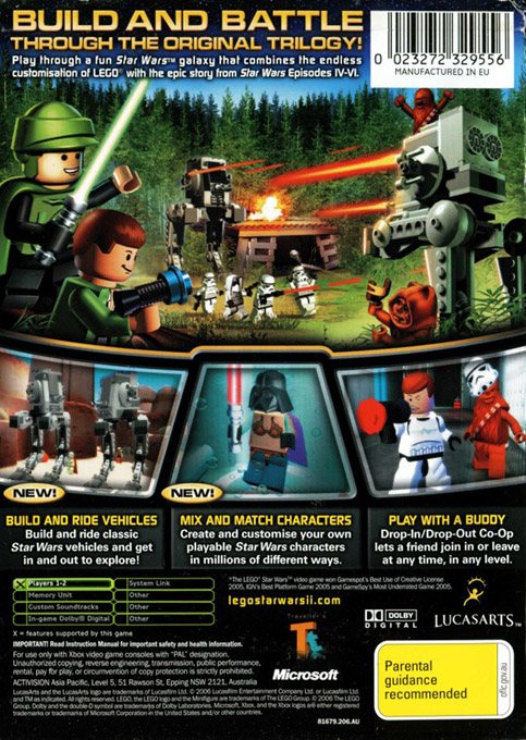 LEGO Star Wars II : La Trilogie Originale - Dos