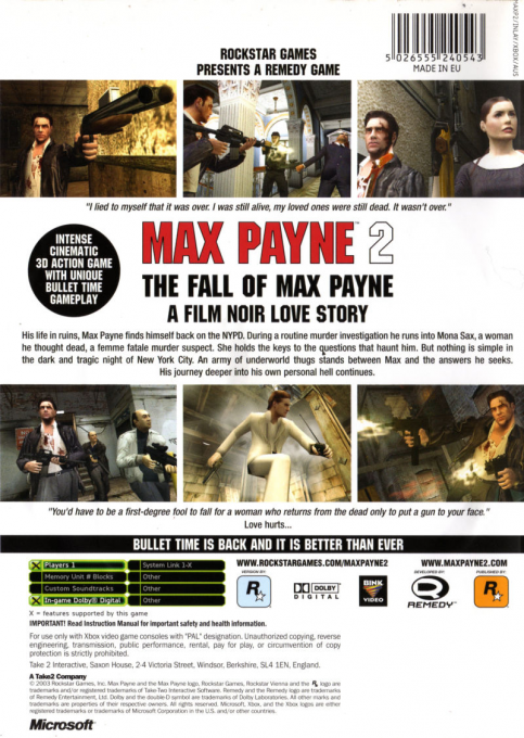 Max Payne 2 : The Fall of Max Payne - Dos