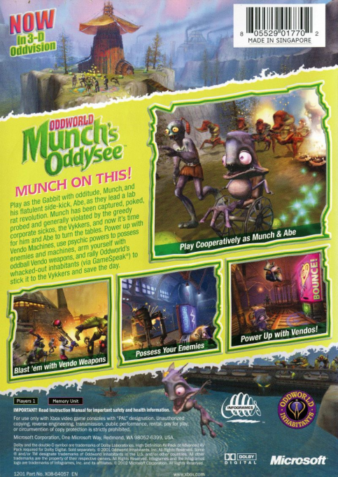 Oddworld : Munch's Oddysee - Dos