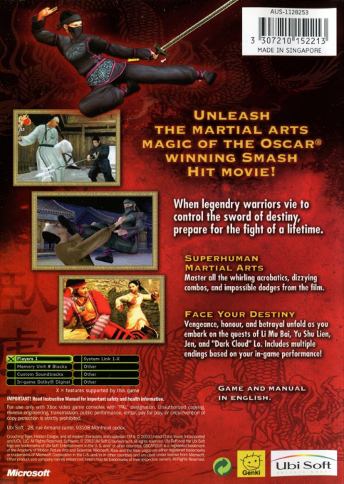 Tigre & Dragon - Dos