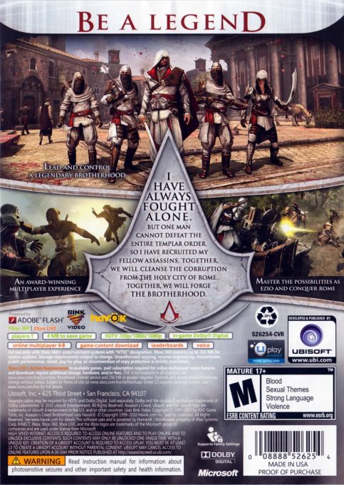 Assassin's Creed Brotherhood - Dos
