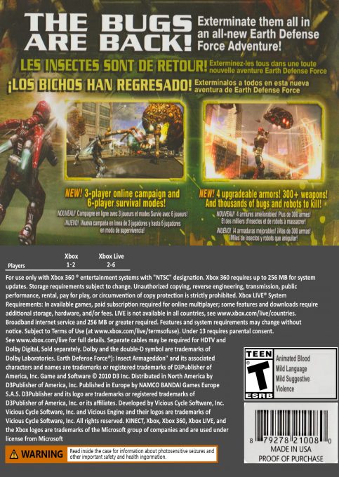 Earth Defense Force : Insect Armageddon - Dos