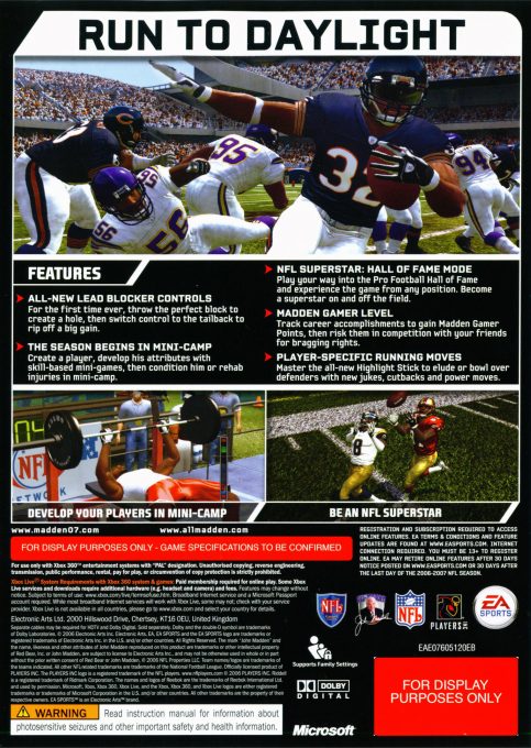 Madden NFL 07 - Dos