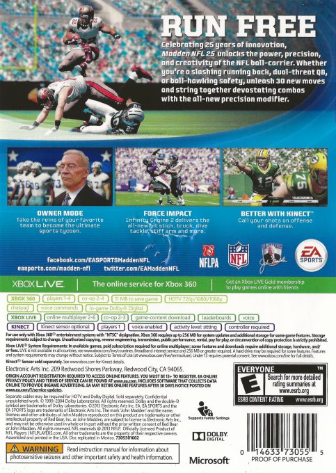 Madden NFL 25 - Dos