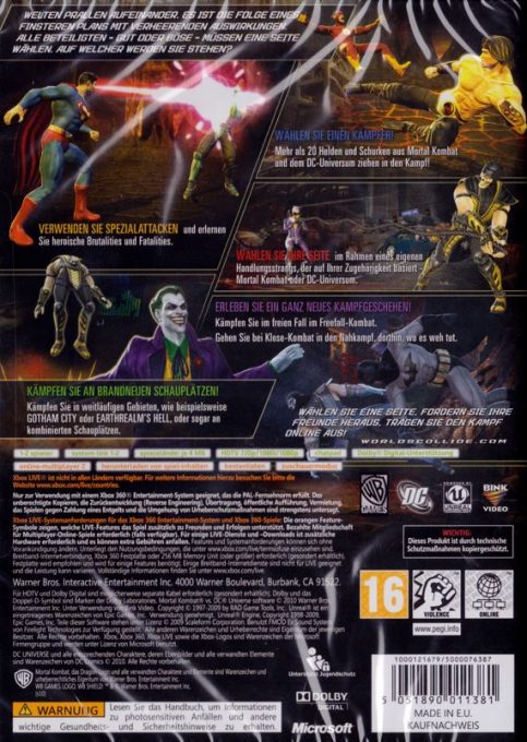 Mortal Kombat Vs Dc Universe - Dos