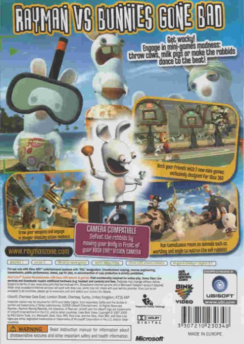 Rayman Contre Les Lapins Crétins dos