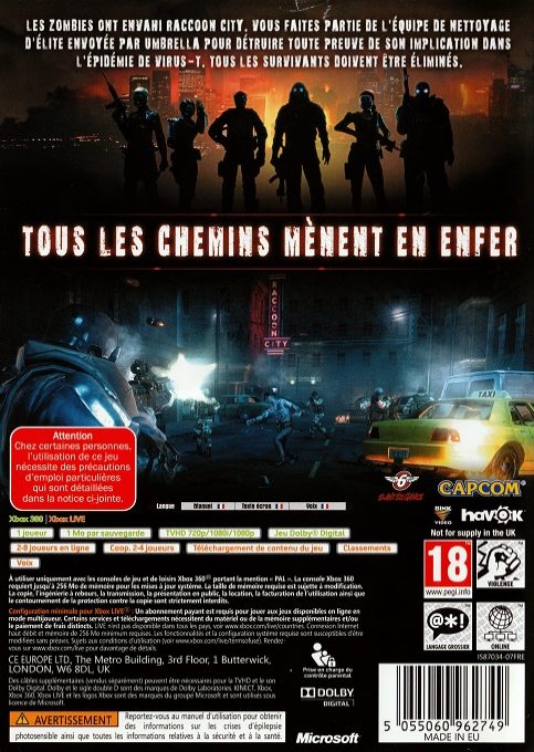 Resident Evil : Operation Raccoon City dos