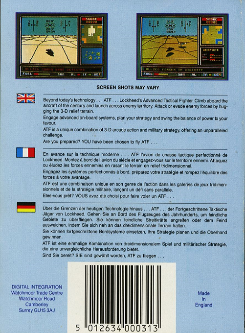 ATF - Advanced Tactical Fighter - Dos