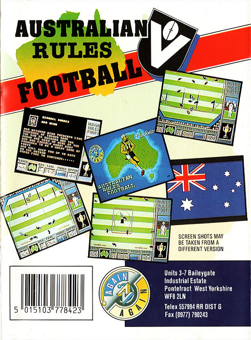 Australian Rules Football - Dos