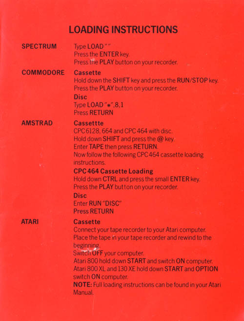 Comet Game, The - Dos
