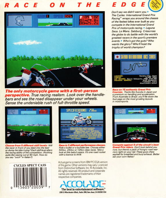 Cycles - International Grand Prix Racing, The - Dos