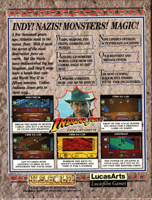 Indiana Jones And The Fate Of Atlantis - The Action Game - Dos