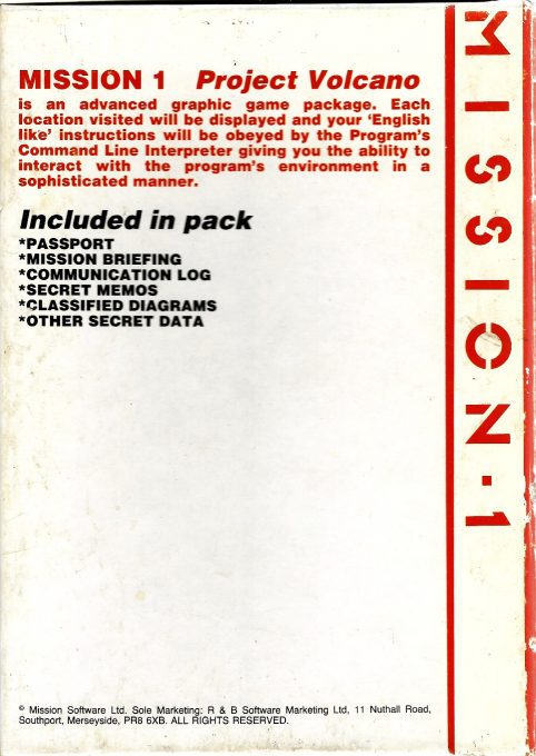 Mission 1 - Project Volcano - Dos