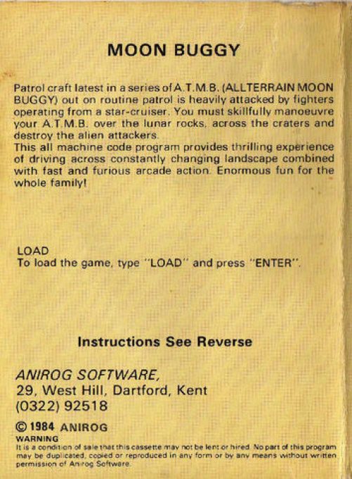 Moon Buggy - Dos