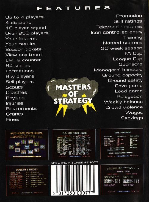 Multi-player Soccer Manager - Dos