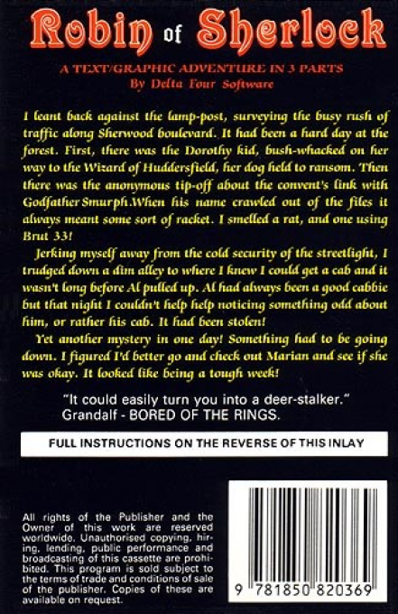 Robin Of Sherlock dos