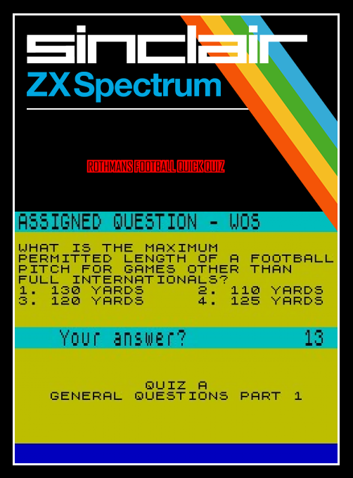 Rothmans Football Quick Quiz