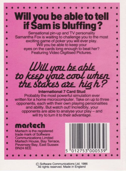 Samantha Fox Strip Poker dos