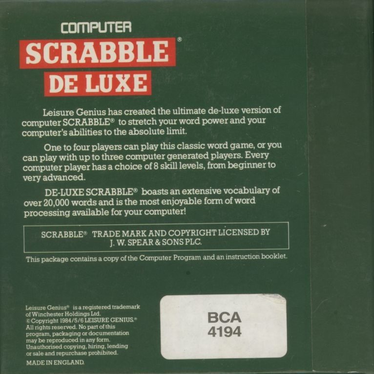 Scrabble DeLuxe dos
